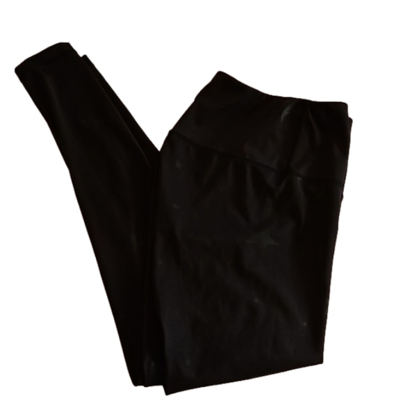 90° Degree by Reflex Workout Black legging star print Size S Pre-owned Exercise - Picture 5 of 13